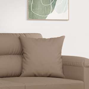 Dekorační polštáře 2 ks taupe 40 x 40 cm tkanina z mikrovlákna - obrázek 5