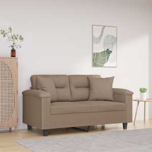 Dekorační polštáře 2 ks taupe 40 x 40 cm tkanina z mikrovlákna - obrázek 1