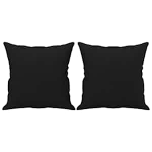 vidaXL dekoratiivpadjad 2 tk, must, 40 x 40 cm, mikrofiiber kangas