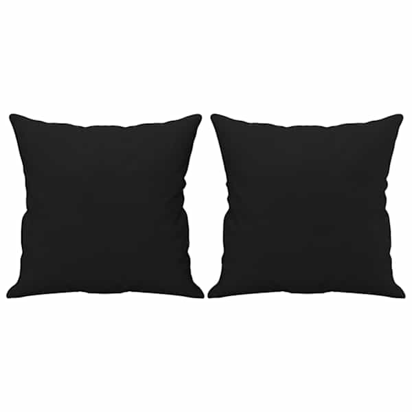 vidaXL dekoratiivpadjad 2 tk, must, 40 x 40 cm, mikrofiiber kangas