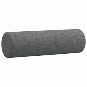 Dekorační polštáře 2 ks tmavě šedé Ø 15 x 50 cm textil - obrázek 3