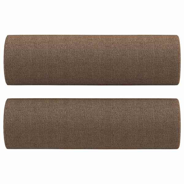 vidaXL dekoratiivpadjad 2 tk, pruun, &Oslash;15 x 50 cm, kangas