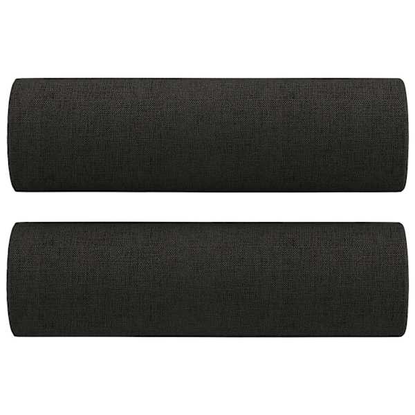 vidaXL dekoratiivpadjad 2 tk, must, &Oslash;15 x 50 cm, kangas