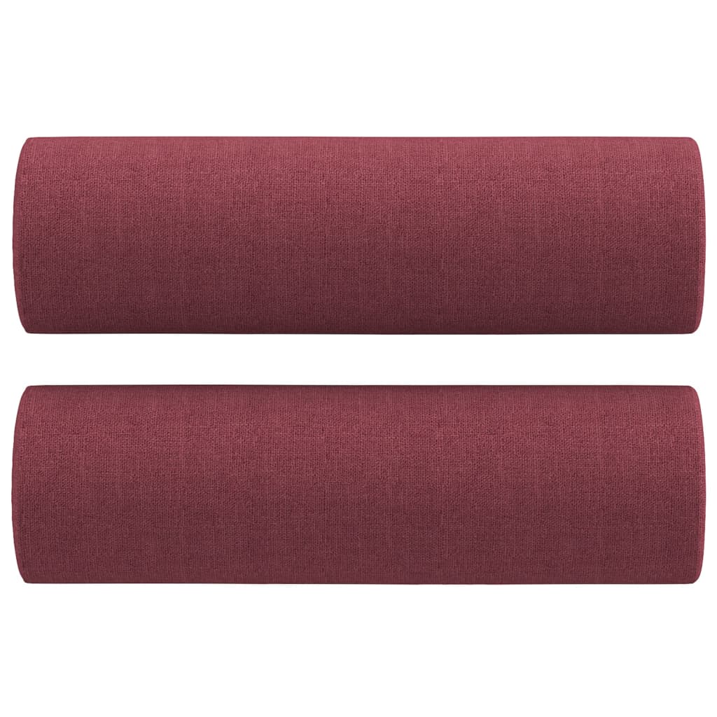 vidaXL Dekorační polštáře 2 ks vínové Ø 15 x 50 cm textil