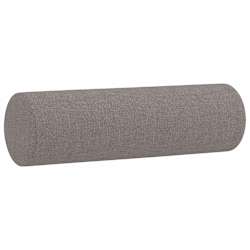 vidaXL Almofadas decorativas 2 pcs &Oslash;15x50 cm tecido cinza-acastanhado