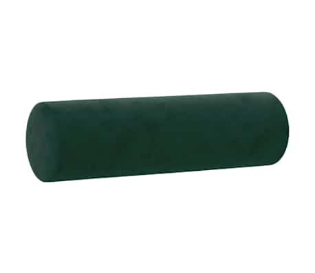 vidaXL Skrautp&uacute;&eth;ar 2 stk D&ouml;kkgr&aelig;n &Oslash;15x50 cm Flauel
