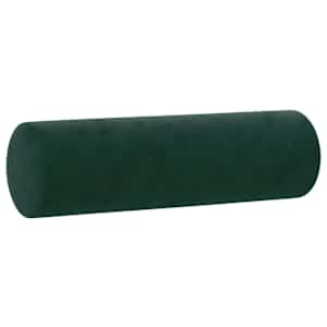 vidaXL Skrautp&uacute;&eth;ar 2 stk D&ouml;kkgr&aelig;n &Oslash;15x50 cm Flauel