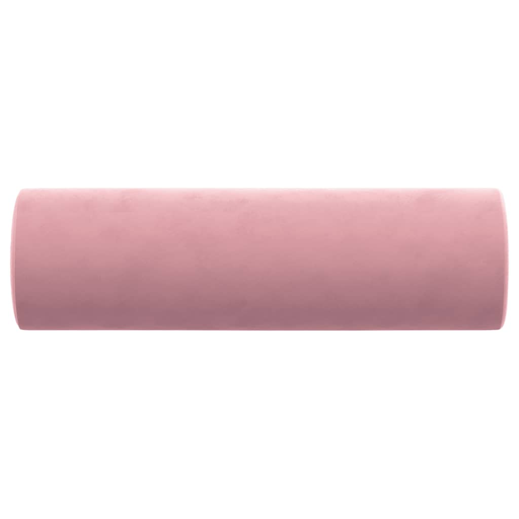 Pagalvėlės, 2vnt., rožinės spalvos, 15x50cm, aksomas | Stepinfit.lt