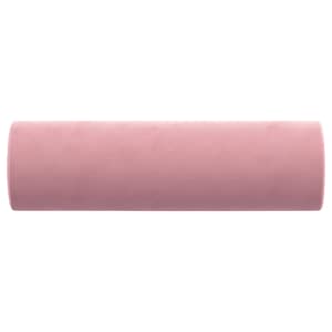 Dekorační polštáře 2 ks růžové Ø 15 x 50 cm samet - obrázek 4