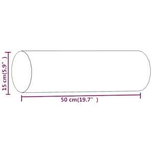 Dekorační polštáře 2 ks růžové Ø 15 x 50 cm samet - obrázek 7