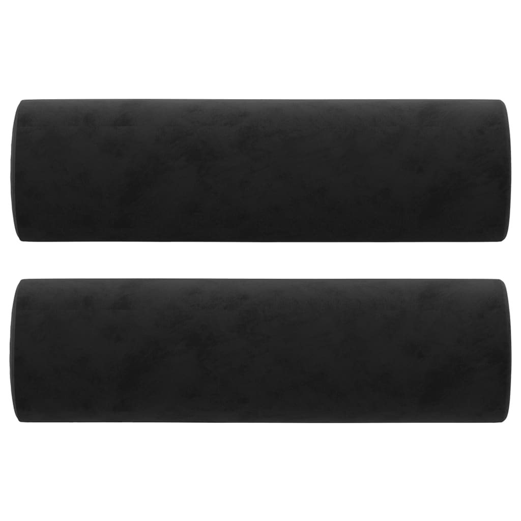 vidaXL Dekorat&iacute;vne vank&uacute;&scaron;e 2 ks čierne &Oslash;15x50 cm zamat