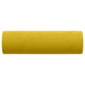Dekorační polštáře 2 ks žluté Ø 15 x 50 cm samet - obrázek 4