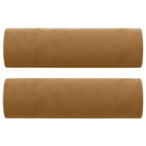 vidaXL dekoratiivpadjad 2 tk, pruun, &Oslash;15 x 50 cm, samet