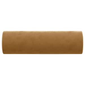 Dekorační polštáře 2 ks hnědé Ø 15 x 50 cm samet - obrázek 4