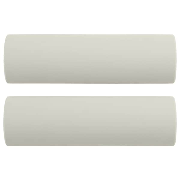 vidaXL dekoratiivpadjad 2 tk, kreemjas, &Oslash;15 x 50 cm, samet