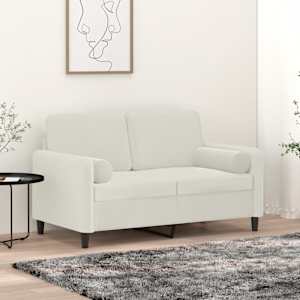 Okrasna blazina 2 kosa krem Ø15x50 cm žamet