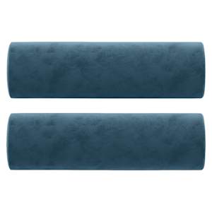 vidaXL dekoratiivpadjad 2 tk, sinine, &Oslash;15 x 50 cm, samet
