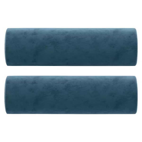 vidaXL dekoratiivpadjad 2 tk, sinine, &Oslash;15 x 50 cm, samet