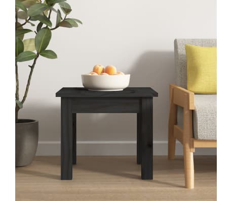 vidaXL Salongbord svart 35x35x30 cm heltre furu