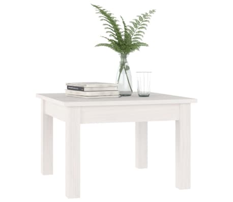 vidaXL Salongbord hvit 45x45x30 cm heltre furu