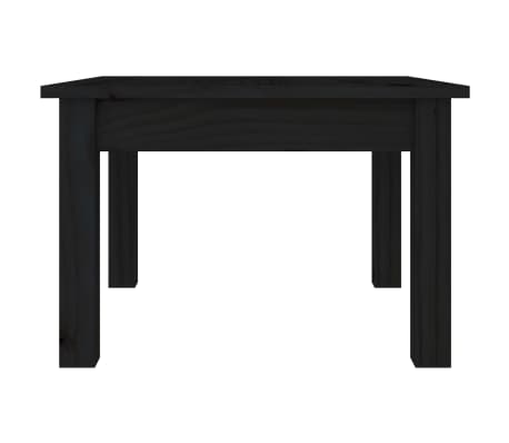 vidaXL Table basse Noir 45x45x30 cm Bois massif de pin