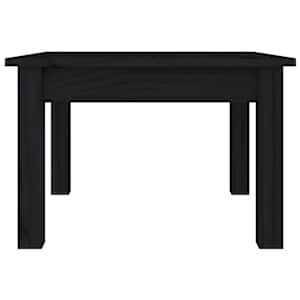 vidaXL Table basse Noir 45x45x30 cm Bois massif de pin