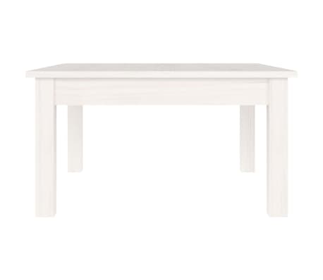 vidaXL Table basse Blanc 55x55x30 cm Bois massif de pin