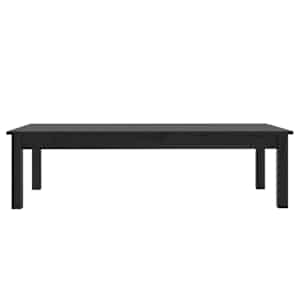 vidaXL Salongbord svart 110x50x30 cm heltre furu