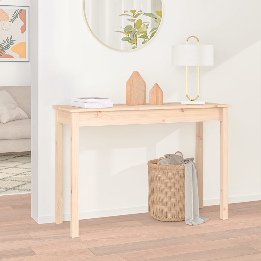 Tavolo Consolle，Tavolo da ingresso，Consolle Salvaspazio e Multiuso per  Soggiorno, Ingresso e Corridoio 110x40x75 cm in Legno Massello di Pino  CNWI408838 MaisonChic