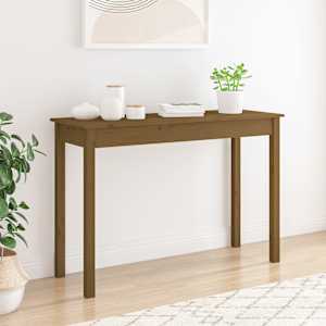 vidaXL Τραπέζι κονσόλα Καφέ μελί 110x40x75 εκ. Μασίφ Ξύλο Πεύκου