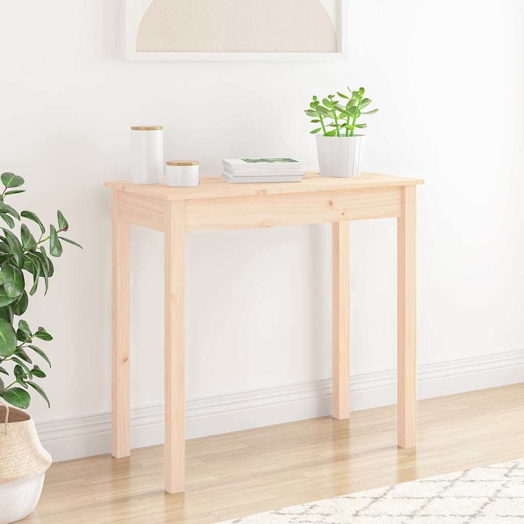 vidaXL Stolik konsolowy, 80x40x75 cm, lite drewno sosnowe