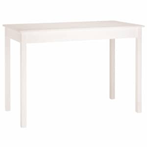 Jídelní stůl bílý 110 x 55 x 75 cm masivní borové dřevo - obrázek 2