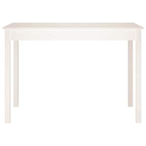 Jídelní stůl bílý 110 x 55 x 75 cm masivní borové dřevo - obrázek 3