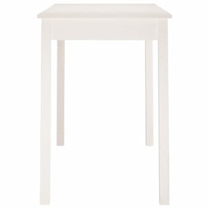 Jídelní stůl bílý 110 x 55 x 75 cm masivní borové dřevo - obrázek 4