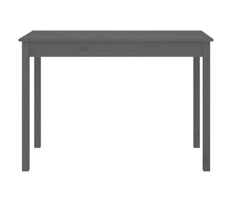 vidaXL Table à manger Gris 110x55x75 cm Bois massif de pin