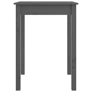 vidaXL Valgomojo stalas, pilkas, 55x55x75cm, pu&scaron;ies medienos masyvas