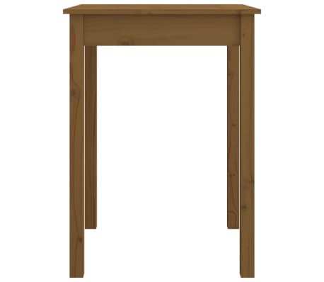 vidaXL Table à manger Marron miel 55x55x75 cm Bois massif de pin