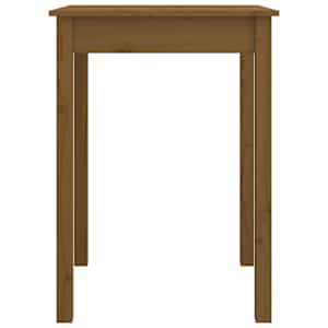 vidaXL Valgomojo stalas, medaus rudas, 55x55x75cm, pušies masyvas
