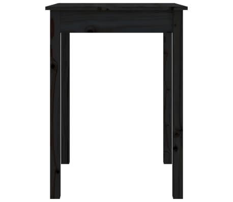 vidaXL fekete tömör fenyőfa ebédlőasztal 55 x 55 x 75 cm