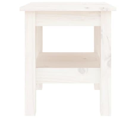 vidaXL Stolik kawowy, biały, 35x35x40 cm, lite drewno sosnowe
