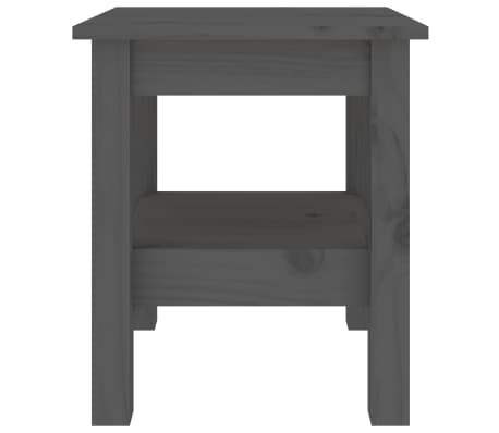 vidaXL Table basse Gris 35x35x40 cm Bois massif de pin