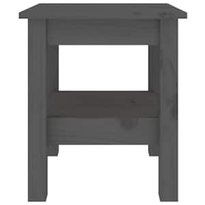 vidaXL Table basse Gris 35x35x40 cm Bois massif de pin