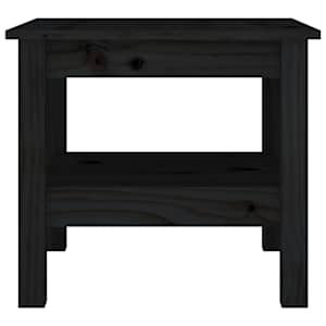 vidaXL Coffee Table Black 45x45x40 cm Solid Wood Pine