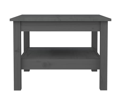vidaXL Coffee Table Grey 55x55x40 cm Solid Wood Pine