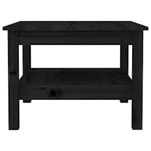 vidaXL Coffee Table Black 55x55x40 cm Solid Wood Pine