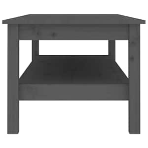 Konferenční stolek šedý 110 x 50 x 40 cm masivní borové dřevo - obrázek 4