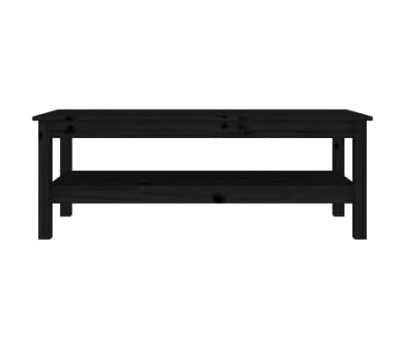 vidaXL Salongbord svart 110x50x40 cm heltre furu