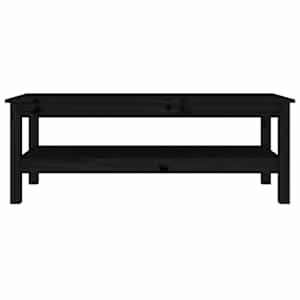 vidaXL Salongbord svart 110x50x40 cm heltre furu