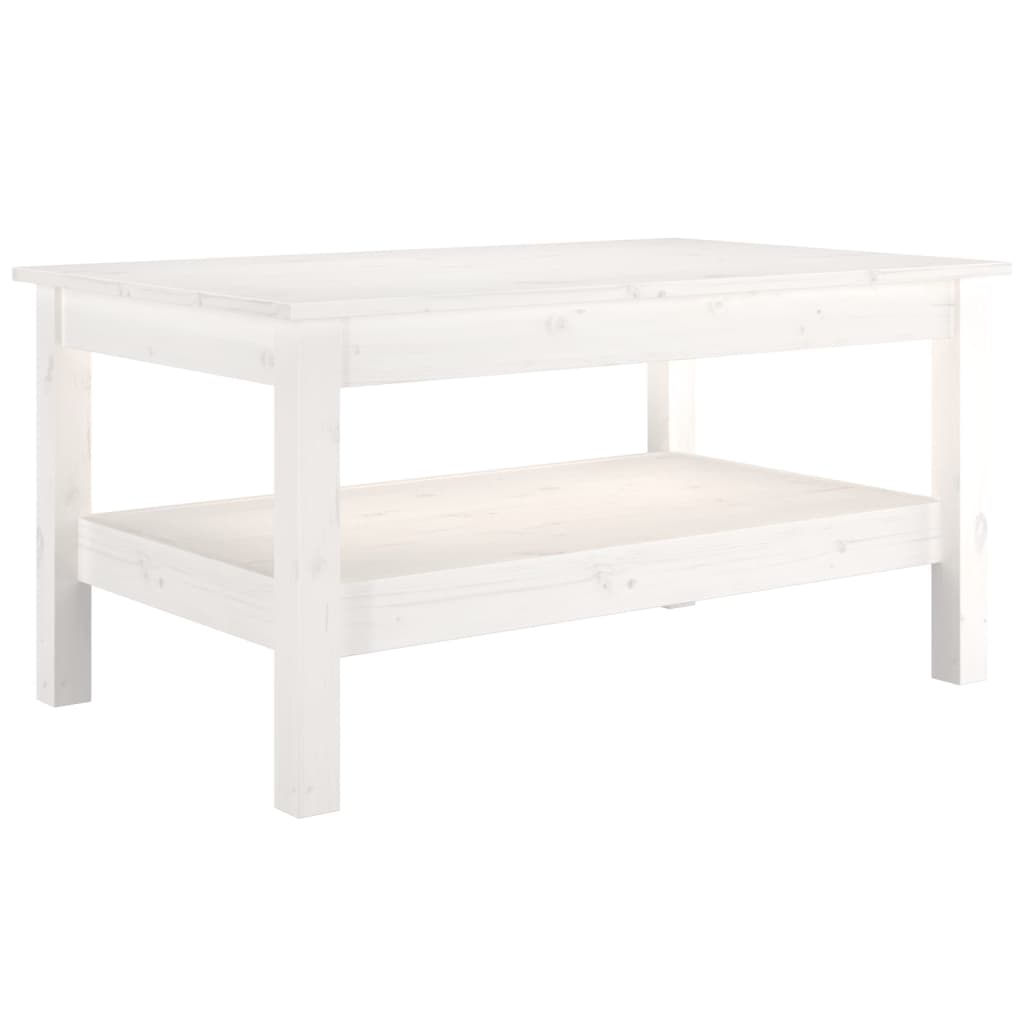 vidaXL Konferenční stolek bílý 80 x 50 x 40 cm masivní borové dřevo