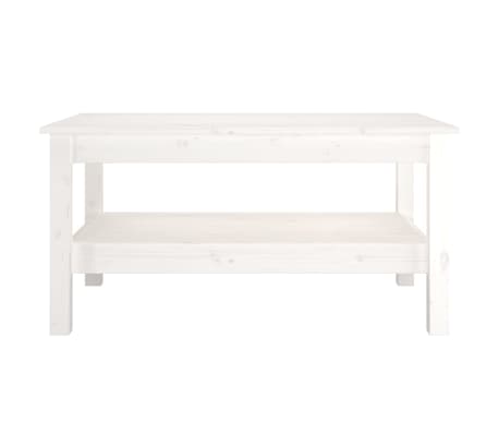 vidaXL Salontafel 80x50x40 cm massief grenenhout wit